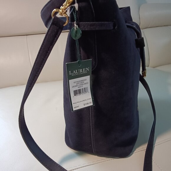 Ralph Lauren Suede Debby Drawstring Tote NWT - Picture 4 of 6